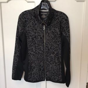 Juicy Couture Leopard Print Zip Up